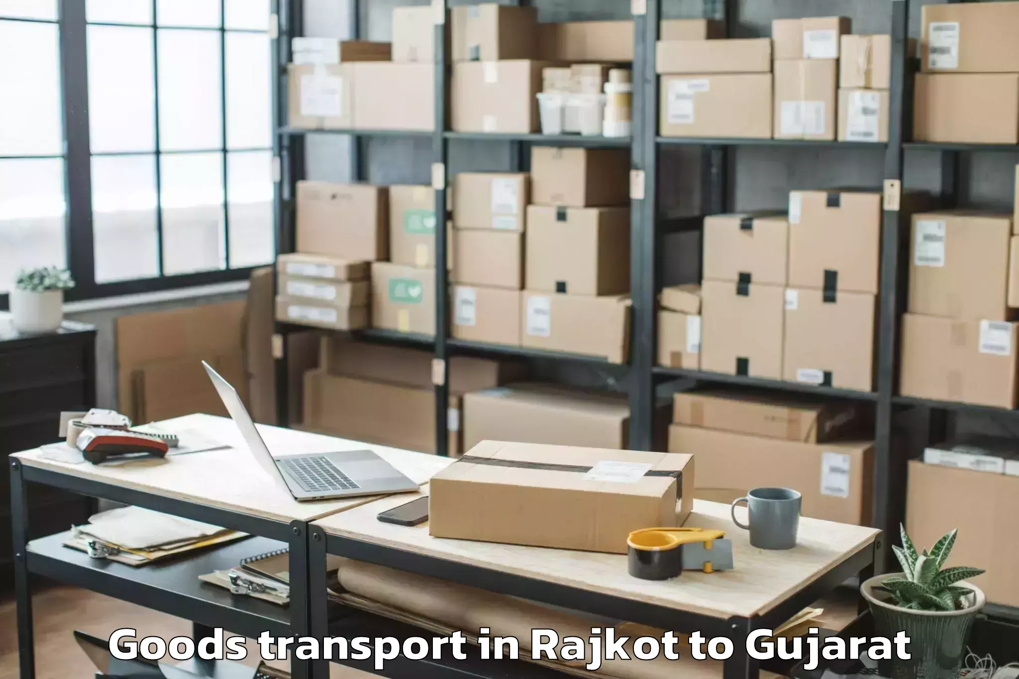 Easy Rajkot to Sankheda Goods Transport Booking